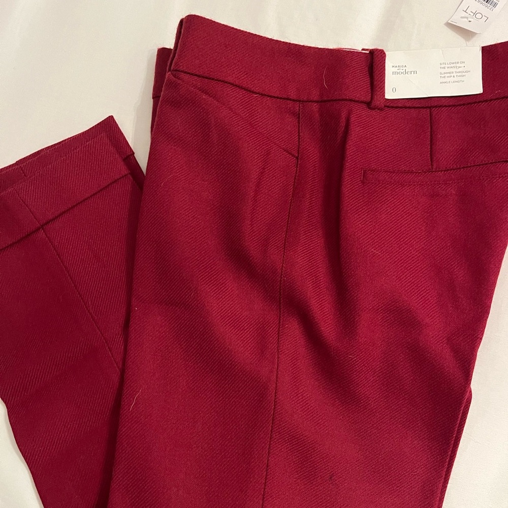 Loft wool ankle trouser